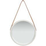 Maison Chic Stensko Ogledalo - Zrcalo - Kozmetično ogledalo s pasom 40 cm srebrno, (21698207) | Shoptok.si