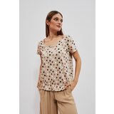 Moodo WOMEN'S T-SHIRT L-TS-4053 LBEIGE Cene