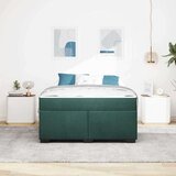  Posteljni okvir z vzmetnico Temno zelena 140 x 200 cm Žamet | Shoptok.si