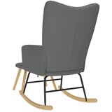  Stolica za ljuljanje s osloncem za noge od tkanine tamnosiva | shoptok.hr