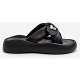 GOE Black Women's Leather Platform Sandals | Eponuda.ba