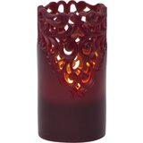Star Trading Sveča LED iz rdečega voska Clary, višina 15 cm | Shoptok.si