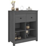  Komoda sivi 70 x 35 x 80 cm od masivne borovine | shoptok.hr