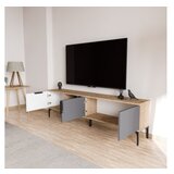 Hanah home tv polica tarz white anthracite oak
