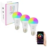 immax neo 07733C - komplet 3x led rgb+cct prigušiva sijalica E27/11W/230V wi-fi