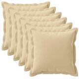  Presvlaka za jastuk 6 kom. HOUTEN Bež 55 x 55 cm Poliester - Bež 55 x 55 cm 6 | shoptok.hr