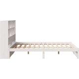 vidaXL Knjižna postelja brez vzmetnice bela 150x200 cm trdna borovina | Shoptok.si