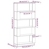 Ormarić za knjige / sobna pregrada 80x25x163,5 cm od borovine | shoptok.hr