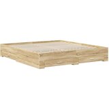  Okvir za krevet s uzglavljem Sonoma hrast 200 x 200 cm | shoptok.hr