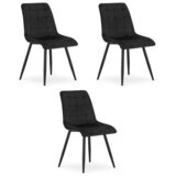  SPLIT stolica - crni baršun / crne noge x 3 | shoptok.hr