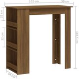 vidaXL Barski stol sa stalkom boja hrasta 102 x 50 x 103,5 cm iverica | shoptok.hr