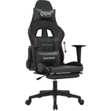 Gaming stol z oporo za noge črno in sivo umetno usnje, (21152225) | Shoptok.si