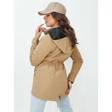 DStreet Women's ELINA jacket, dark beige,