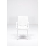 Hanah home baštenski set rattan 80x80 small lux masa takimi white | ePonuda.com