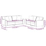  2-dijelni set sofa s jastucima krem od umjetne kože | shoptok.hr