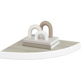  Kutne zidne police 2 kom boja hrasta i bijele 35x35x3,8 cm MDF | Eponuda.com