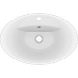 vidaXL luksuzni ovalni umivaonik mat bijeli 58,5 x 39 cm keramički | shoptok.hr