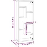  Zidna polica boja hrasta sonome 36x16x90 cm konstruirano drvo | shoptok.hr