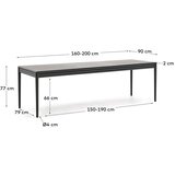Kave Home Proširiv blagovaonski stol s dodatnom pločom u dekoru hrasta 90x160 cm Lenon – | shoptok.hr