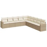  9-dijelni set vrtnih sofa s jastucima bež od poliratana | shoptok.hr
