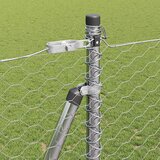  Heksagonalna ograda s betonskom osnovom 50 x 1,5 m Srebrna | shoptok.hr