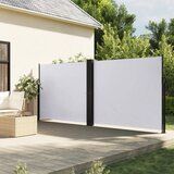 vidaXL Zložljiva stranska tenda bela 160x1000 cm | Shoptok.si