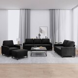 vidaXL 4-dijelni set sofa s jastucima crni baršunasti Cijene