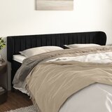  Uzglavlje s ušima crno 203x23x78/88 cm baršunasto | Eponuda.com