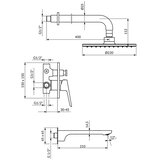 Rosan uzidna baterija sa izlivom i zidnim tušem D220mm | Eponuda.com