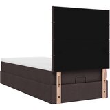 vidaXL Otomanski posteljni okvir z vzmetnico rjav 100x200 cm blago | Shoptok.si