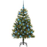 vidaXL Umjetno Drvo za Božić s Šišarkama Zelena 150 cm | shoptok.hr