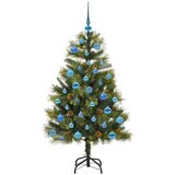 vidaXL Umjetno zložljivo božićno drevo s stožci Zelena 150 cm | Shoptok.si