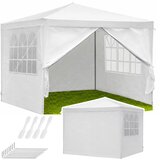 Lean Toys Vrtni paviljon, komercialni šotor s 4 stranskimi stenami, bela, 3x3 m | Shoptok.si