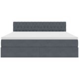  s od storage s uzglavljem Tamno siva 160 x 200 cm Baršun | shoptok.hr