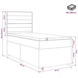  Boxspring krevet s madracem Svjetlosiva Jjedan Tkanina - Svjetlosiva Jjedan Dizajn linija | shoptok.hr