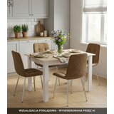 KARA stolica - baršunasto smeđa / kromirane noge x 1 | shoptok.hr