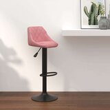 vidaXL Barski stolček roza žamet, (20968220) | Shoptok.si