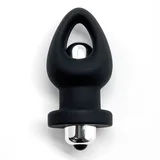 Orny Vibrating Silicone Plug Black