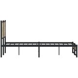  Metalni okvir kreveta bez madraca boja hrasta sonome 150x200 cm Slike