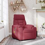 vidaXL Masažni naslonjač od tkanine crvena boja vina | shoptok.hr