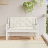  Jastuci za vrtnu klupu 2 kom prošarano krem 120x50x7 cm tkanina | shoptok.hr