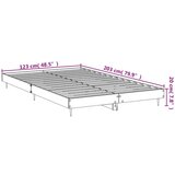 vidaXL Posteljni okvir betonsko siv 120x200 cm inženirski les | Shoptok.si