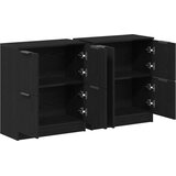  Kreveta 2 pcs Crni hrast 60 x 30 x 70 cm Konstruirano drvo | shoptok.hr