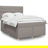 Maison Chic Box spring postelja - Vzmetna postelja z vzmetnico taupe 140x200 cm blago SL24131, (21879168) | Shoptok.si