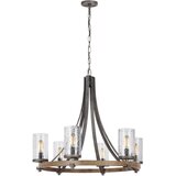 Quintiesse QN-ANGELO6 - Luster na lancu ANGELO 6xE27/60W/230V dekor hrasta | Eponuda.com