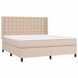  s oprugama i madrac cappuccino 160x200cm od umjetne kože | shoptok.hr