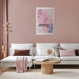  Plakat - Confucius on Beauty - a bust in pink with flowers and a quote 21x30 Bez okvira s margom | shoptok.hr