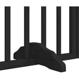 vidaXL Ograda za pse z vrati zložljiva 15 panelov črna 750 cm les | Shoptok.si