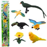  Set of Mini Figurines Exotic Birds Hibiscus Yellow 4-11cm 6pcs Cijene