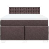 vidaXL Krevet s oprugama i madracem tamnosmeđi 140 x 190 cm od tkanine | shoptok.hr